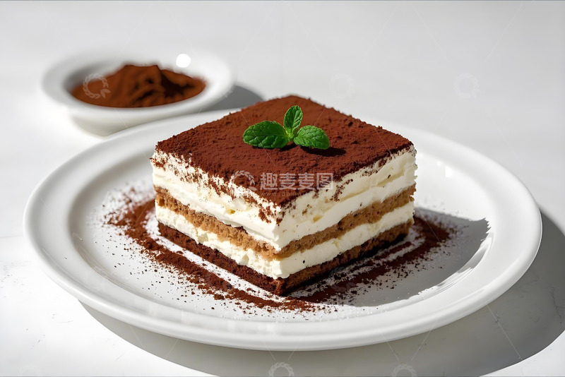 高清大图下载【趣麦麦图】西式糕点提拉米苏摄影图