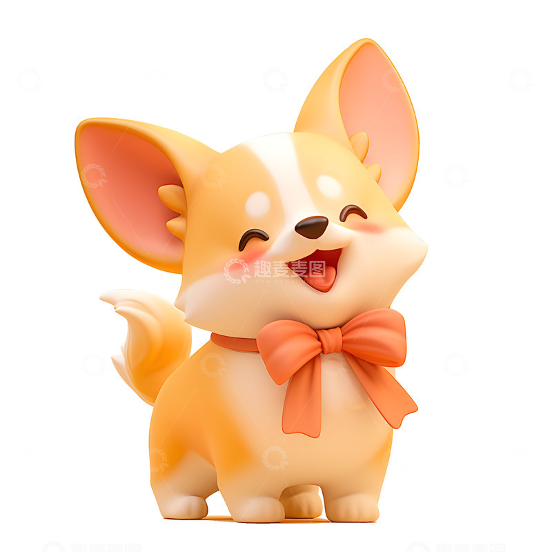 高清大图下载【趣麦麦图】卡通简约可爱的小柯基