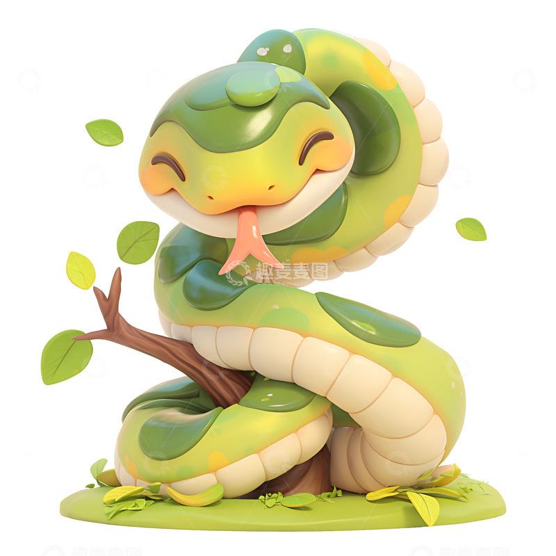 高清大图下载【趣麦麦图】卡通简约吐信子的蛇