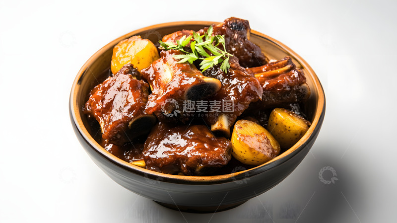 高清大图下载【趣麦麦图】一碗菜土豆炖排骨