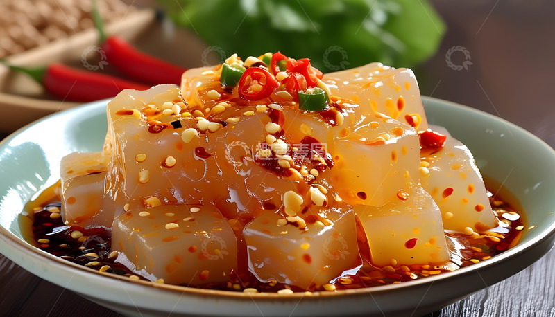 高清大图下载【趣麦麦图】辣椒凉粉美味