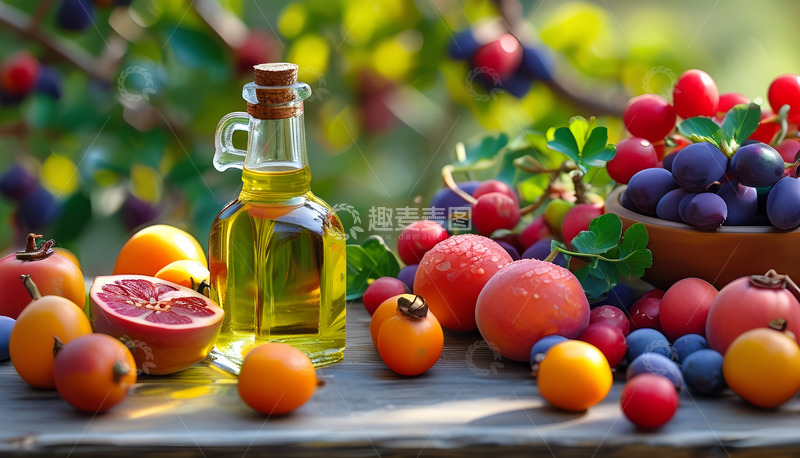 高清大图下载【趣麦麦图】柿子橙子水果