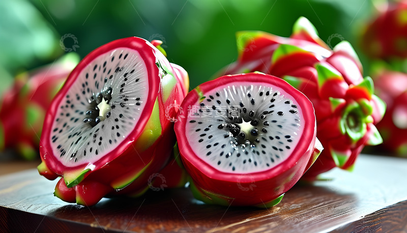 高清大图下载【趣麦麦图】火龙果红色黑子