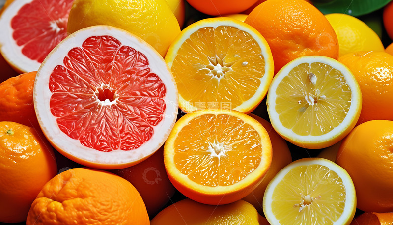 高清大图下载【趣麦麦图】黄色红色橙子