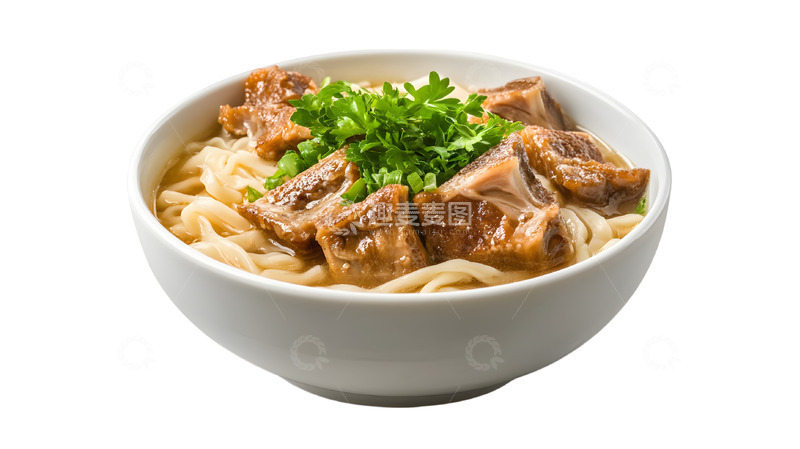高清大图下载【趣麦麦图】美味的排骨面美食