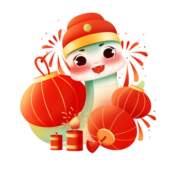 简约蛇年青蛇形象元素