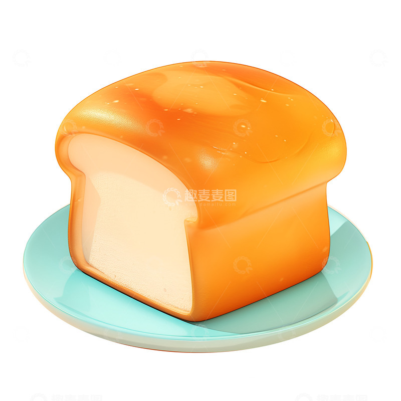 高清大图下载【趣麦麦图】卡通简约一盘面包