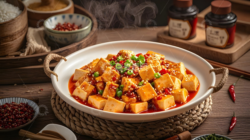 高清大图下载【趣麦麦图】香辣麻婆豆腐浓郁川味家常菜