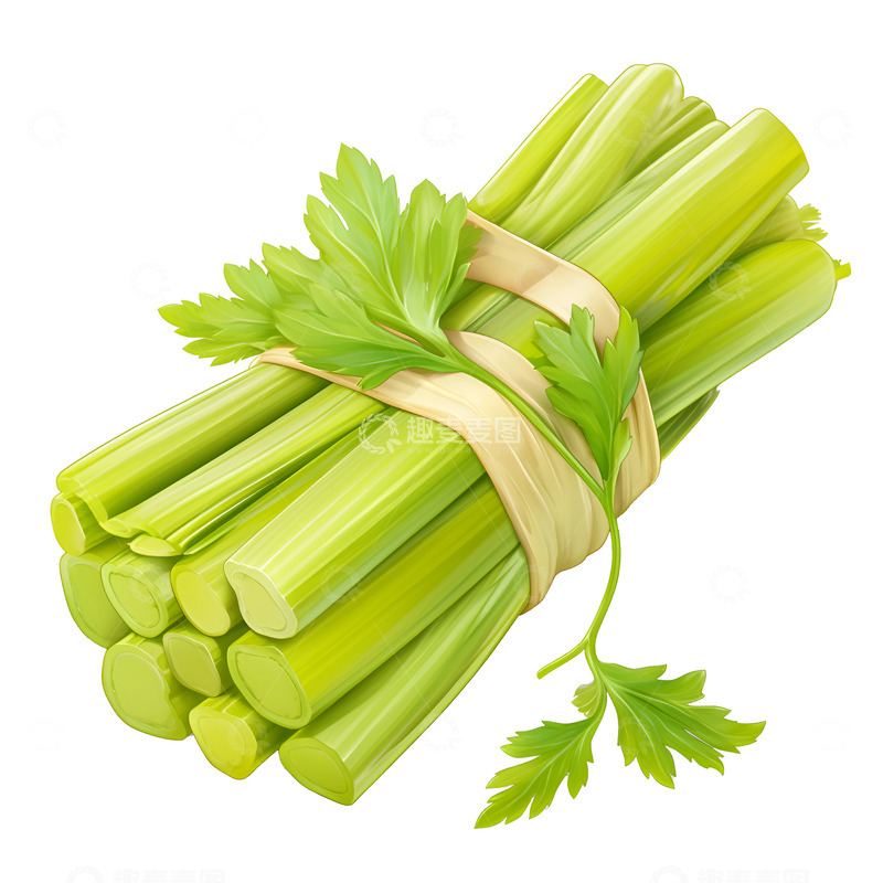 高清大图下载【趣麦麦图】卡通简约一捆芹菜