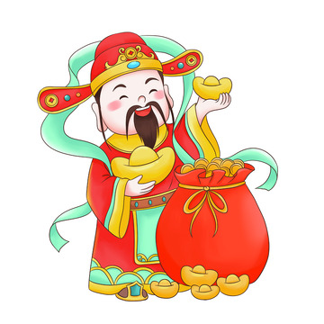 传统节日春节财神爷