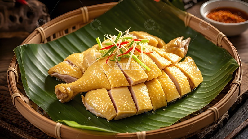 高清大图下载【趣麦麦图】原汁原味白切鸡呈现自然本味与家常风情