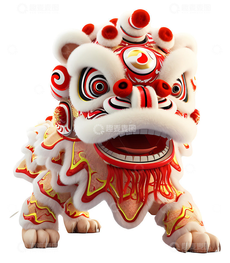 高清大图下载【趣麦麦图】中华舞狮素材