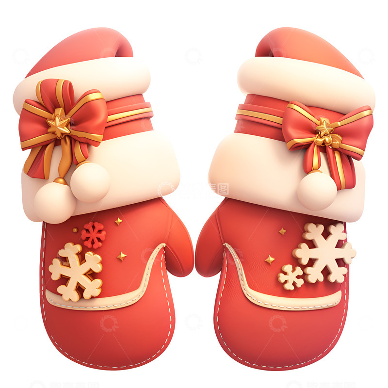 高清大图下载【趣麦麦图】卡通简约一双毛茸茸的手套