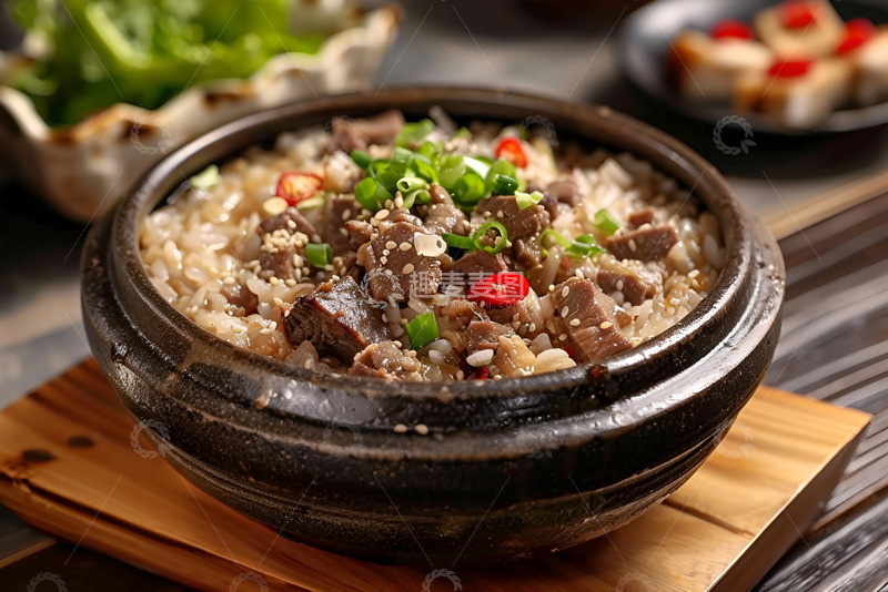 高清大图下载【趣麦麦图】麻辣牛肉粒炒饭