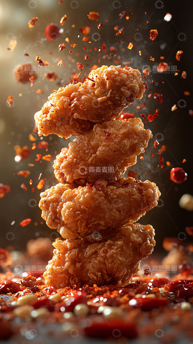 高清大图下载【趣麦麦图】吮指原味炸鸡块