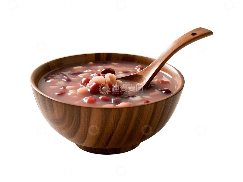 高清大图下载【趣麦麦图】木碗装的腊八粥摄影素材