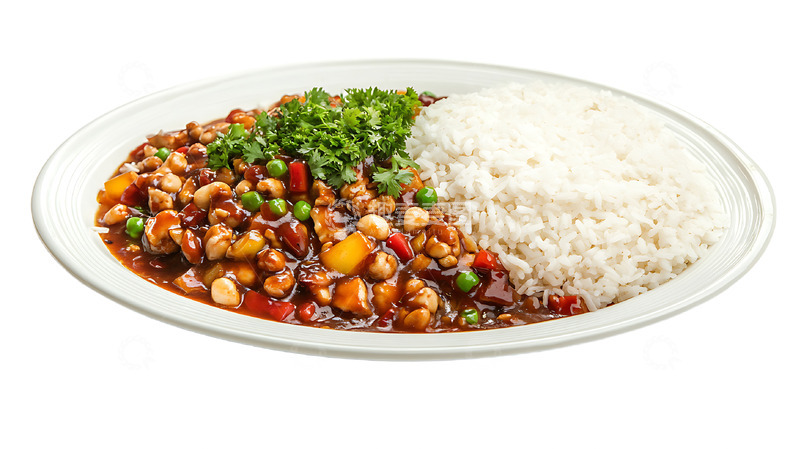 高清大图下载【趣麦麦图】宫保鸡丁盖饭
