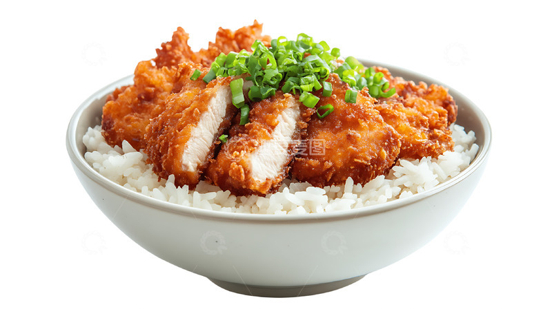 高清大图下载【趣麦麦图】一大碗鸡排饭