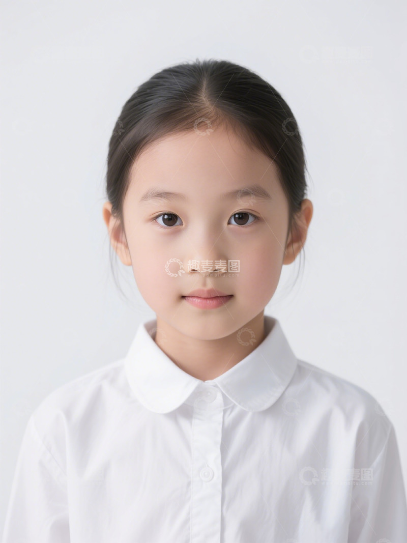 高清大图下载【趣麦麦图】纯真少年白色衬衫肖像照