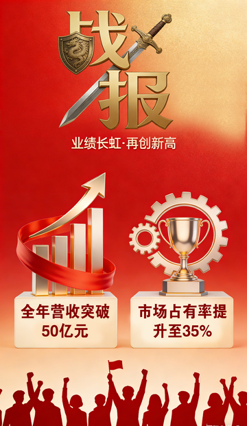 战报喜报海报设计