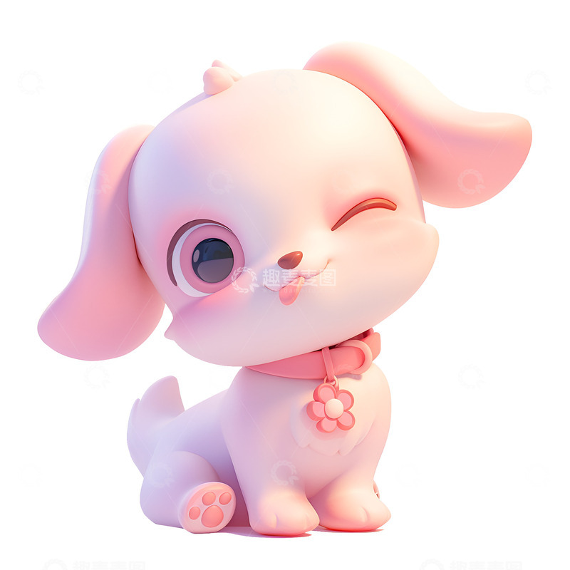 高清大图下载【趣麦麦图】卡通简约吐舌头的狗狗