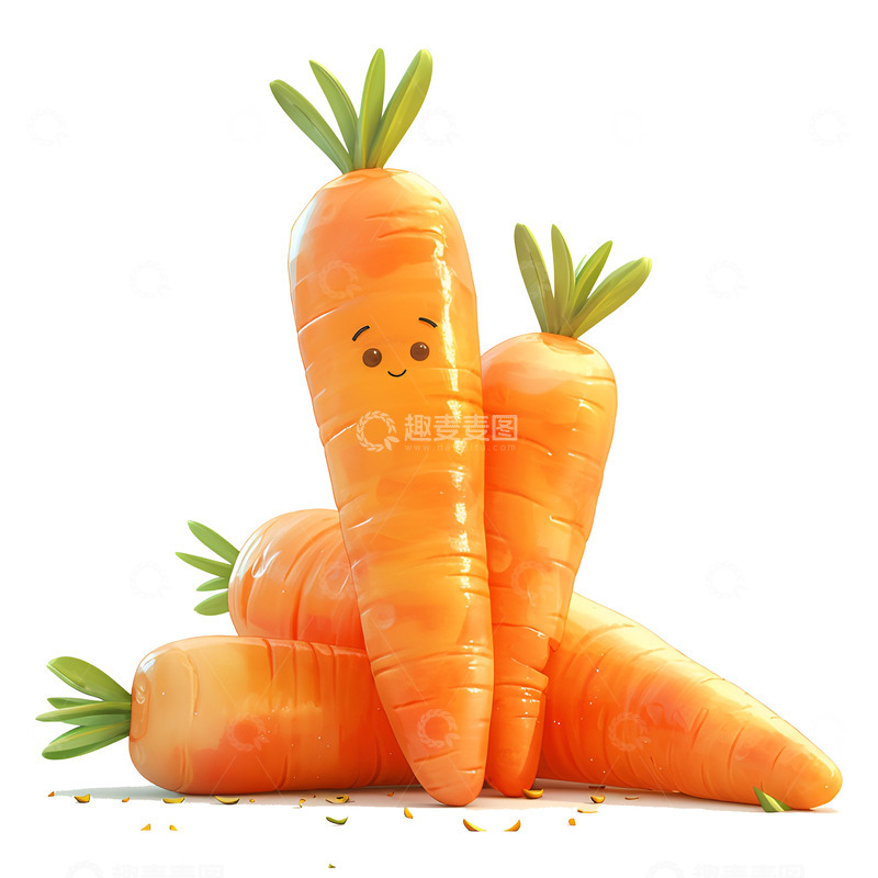 高清大图下载【趣麦麦图】卡通简约红萝卜