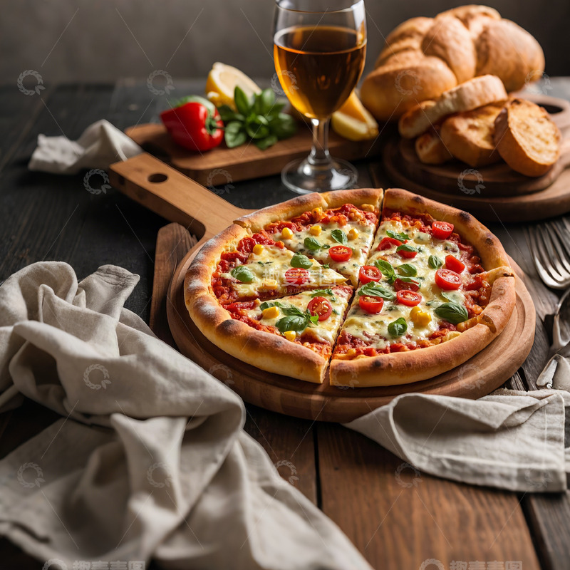 高清大图下载【趣麦麦图】美味的披萨饼