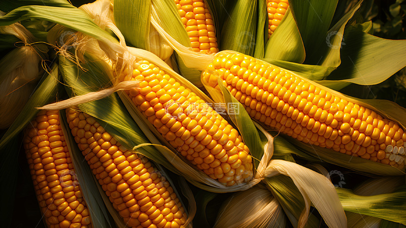 高清大图下载【趣麦麦图】玉米黄色绿色
