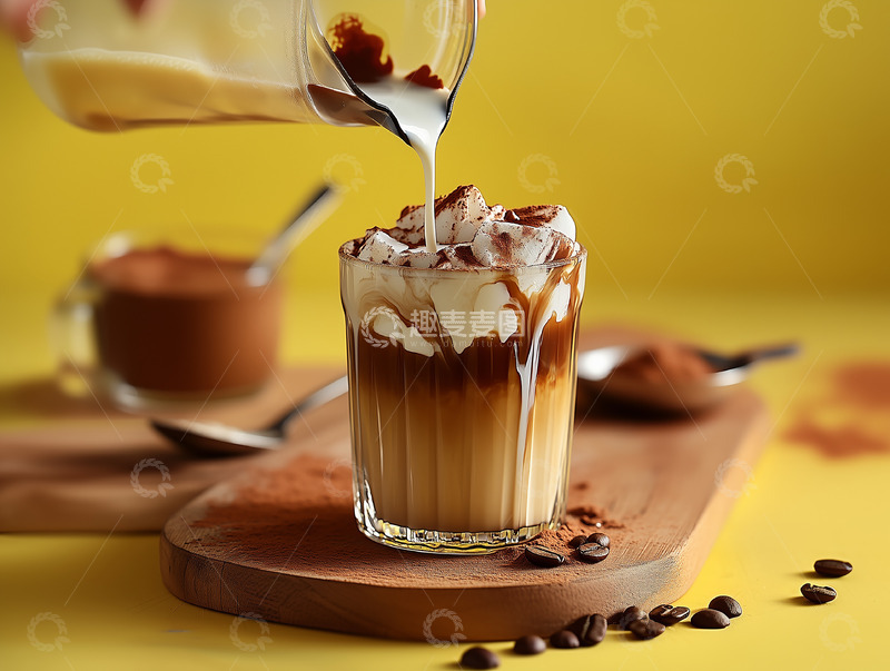 高清大图下载【趣麦麦图】冰拿铁咖啡制作摄影