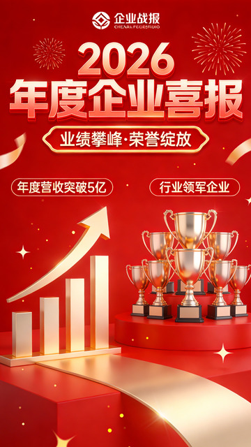 2026年度企业喜报宣传设计海报