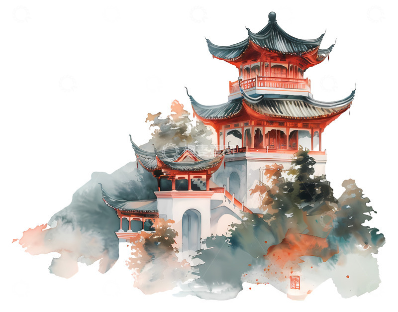 高清大图下载【趣麦麦图】山水画素材画面