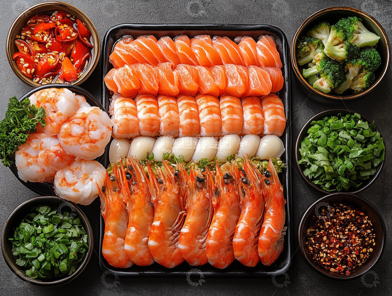 高清大图下载【趣麦麦图】三文鱼寿司美食主图