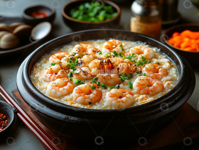 高清大图下载【趣麦麦图】海鲜粥虾粥主图封面