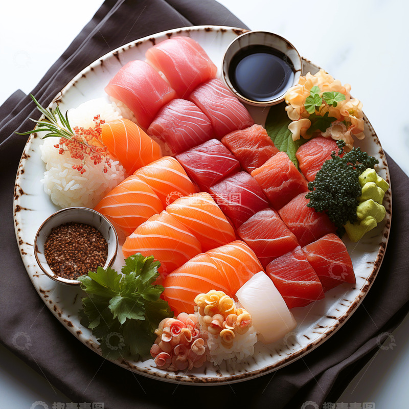 高清大图下载【趣麦麦图】寿司三文鱼美食主图