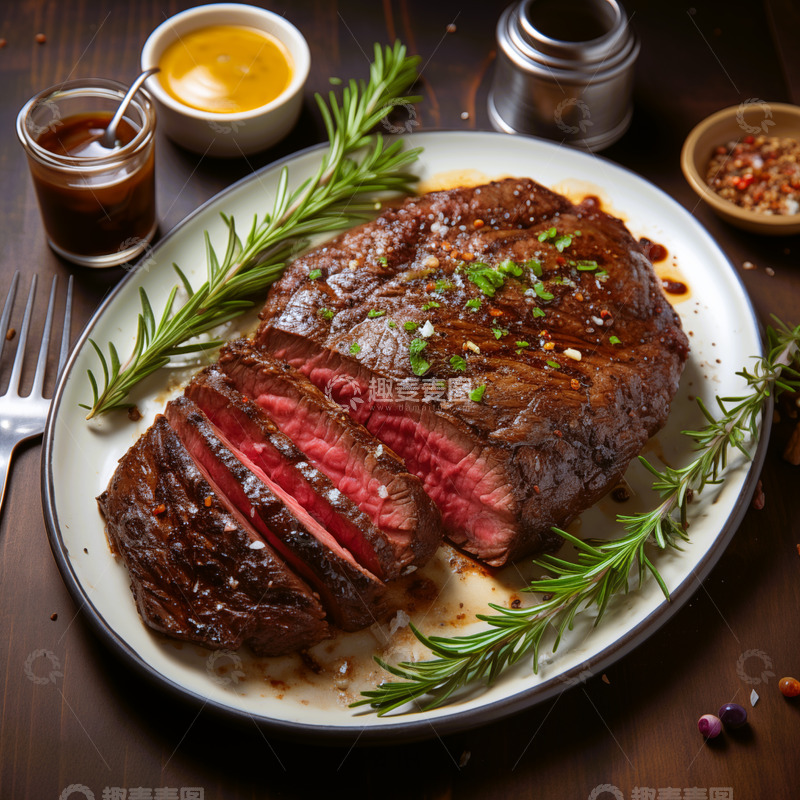高清大图下载【趣麦麦图】鲜嫩牛排牛扒西餐菜品
