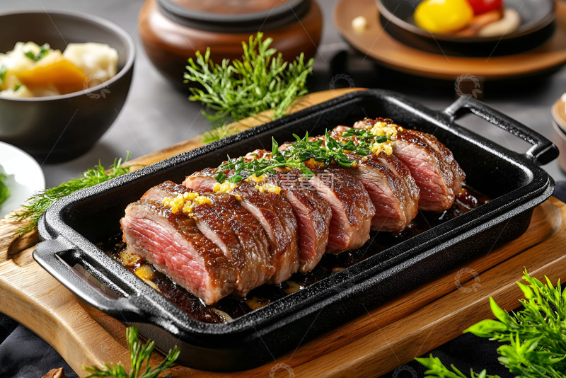 高清大图下载【趣麦麦图】铁板烤牛肉片