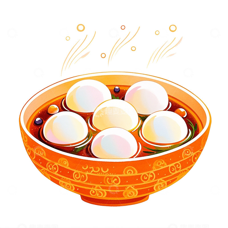 高清大图下载【趣麦麦图】白胖胖的大汤圆