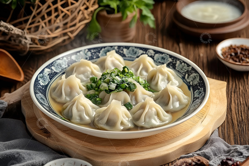 高清大图下载【趣麦麦图】一盘美味的灌汤饺子