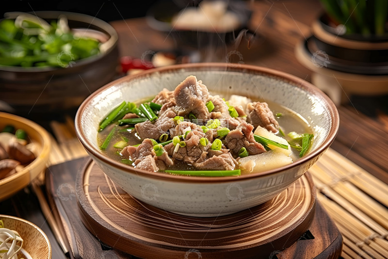 高清大图下载【趣麦麦图】一碗炖羊肉汤
