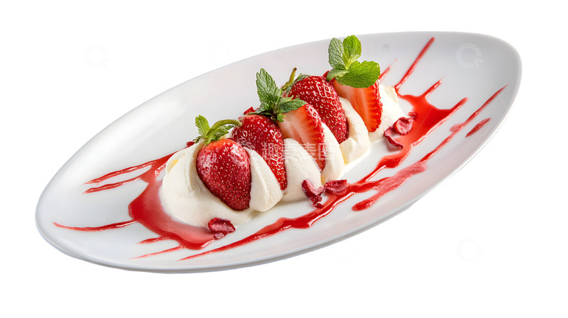 高清大图下载【趣麦麦图】美味的草莓奶油美食