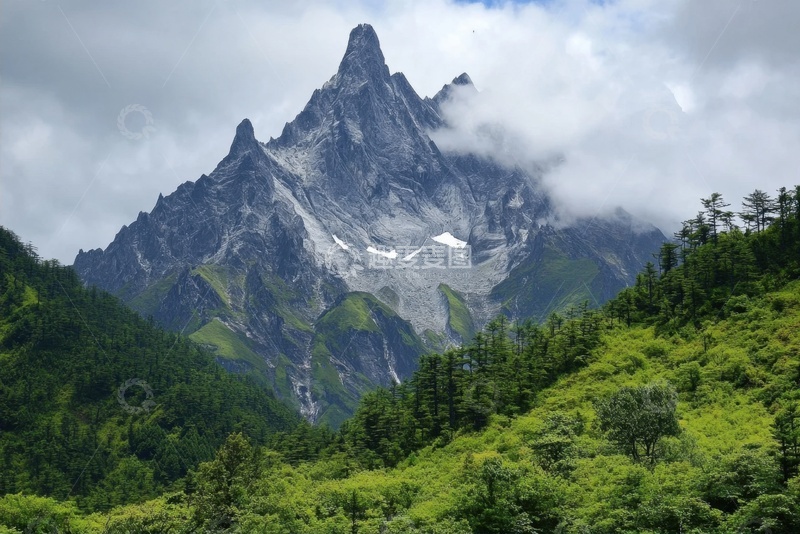 高清大图下载【趣麦麦图】山林山峰云雾森林