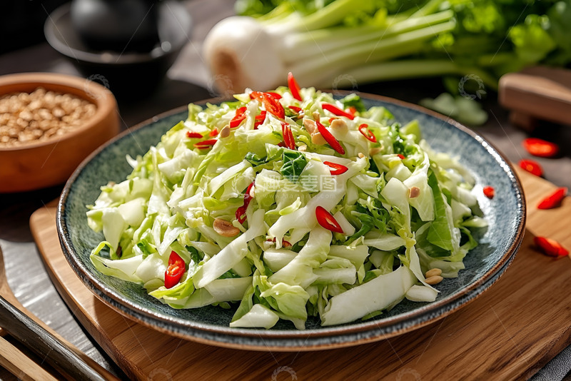 高清大图下载【趣麦麦图】凉拌莲花菜美食