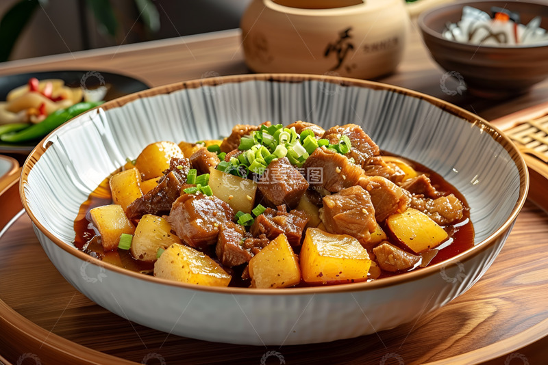 高清大图下载【趣麦麦图】一碗土豆炖牛肉