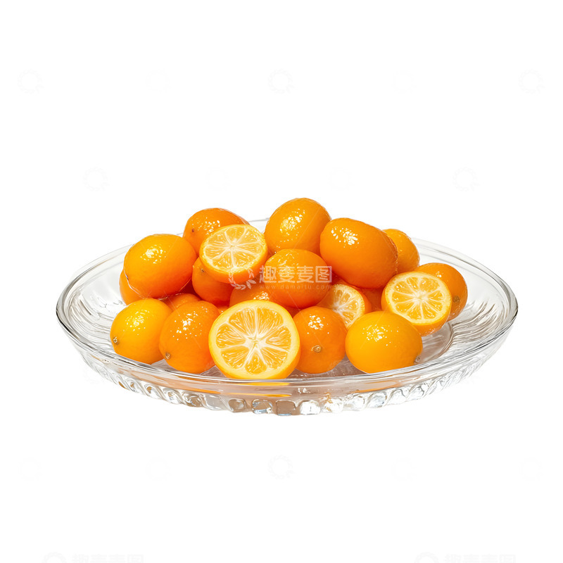 高清大图下载【趣麦麦图】一大盘金桔水果
