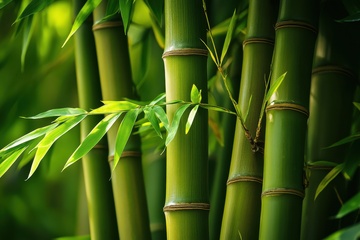 绿色的竹林特写摄影