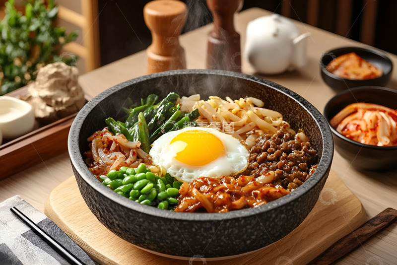 高清大图下载【趣麦麦图】-美味的石锅拌饭