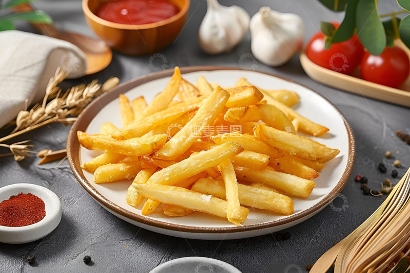 高清大图下载【趣麦麦图】一盘炸薯条美食