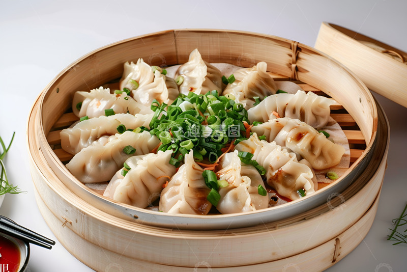 高清大图下载【趣麦麦图】美味的一笼蒸饺