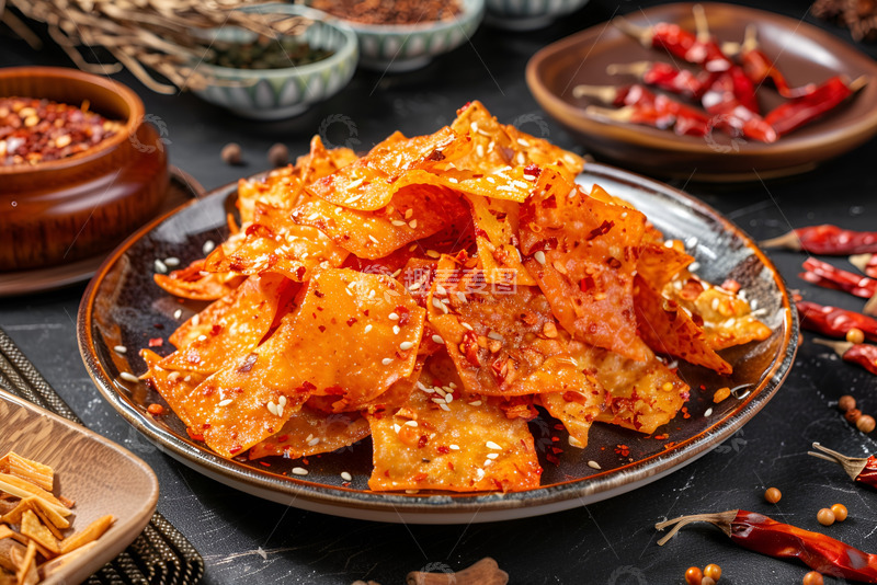 高清大图下载【趣麦麦图】美味的麻辣片