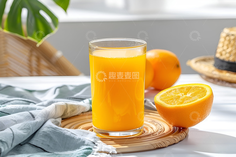 高清大图下载【趣麦麦图】一杯橙汁饮品摄影